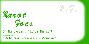 marot focs business card